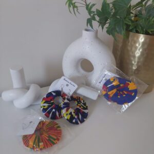 African Print Jumbo Hoop Earrings